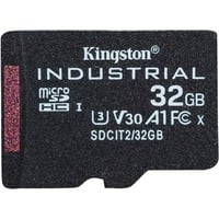 Kingston Tarjeta 32GB microSDHC Industrial C10 A1 pSLC paquete individual sin adaptador, Tarjeta de memoria negro, 32 GB, MicroSDHC, Clase 10, UHS-I, 100 MB/s, 80 MB/s