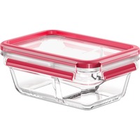 Emsa CLIP & CLOSE N1040700 recipiente de almacenar comida Rectangular Caja 0,8 L Transparente 1 pieza(s) transparente/Rojo, Caja, Rectangular, 0,8 L, Transparente, Vidrio, 420 °C