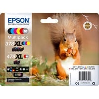 Epson Squirrel Multipack 6-colours 378XL / 478XL Claria Photo HD Ink, Tinta Alto rendimiento (XL), 11,2 ml, 9,3 ml, 1 pieza(s), Multipack