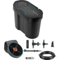 GARDENA Set de riego solar AquaBloom, incl. depósito de agua, Control del riego gris
