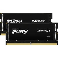 Kingston FURY FURY 32GB 6000MT/s DDR5 CL38 SODIMM (Kit de 2) Impact XMP, Memoria RAM negro, 32 GB, 2 x 16 GB, DDR5, 262-pin SO-DIMM, Negro