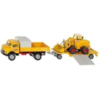 SIKU 4117 modelo a escala Modelo a escala de camión/tráiler Previamente montado 1:50, Automóvil de construcción amarillo, Modelo a escala de camión/tráiler, Previamente montado, 1:50, Mercedes-Benz 710, Kramer 411, Cualquier género, Metal, Plástico