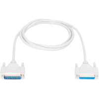 Digitus Cable de extensión para transferencia de datos serial, D-Sub25 (conector) > D-Sub25 (enchufe), Cable alargador beige