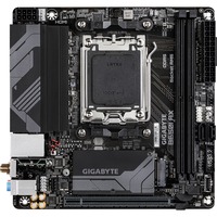 GIGABYTE B650I AX Placa base - AMD Ryzen serie 9000, VRM de 5+2+1 fases, hasta 6400 MHz DDR5 (OC), 1xPCIe 4.0 M.2, LAN 2,5 GbE, WIFI 6E, USB 3.2 Gen 2 negro/Gris, VRM de 5+2+1 fases, hasta 6400 MHz DDR5 (OC), 1xPCIe 4.0 M.2, LAN 2,5 GbE, WIFI 6E, USB 3.2 Gen 2, AMD, Zócalo AM5, AMD Ryzen 7000 Series, AMD Ryzen 8000 Series, AMD Ryzen 9000 Series, Zócalo AM5, DDR5-SDRAM, 128 GB