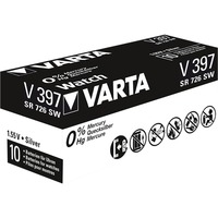 Varta SR726 SW/SR59 SW/V397 1BL Batería de un solo uso Óxido de plata plateado, Batería de un solo uso, SR59, Óxido de plata, 1,55 V, 1 pieza(s), 30 mAh