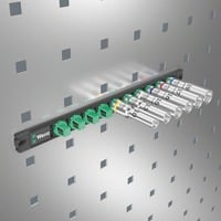 Wera Barra magnética para dados C Deep 1 Juego de dados para llave de vaso 1/2", Llave de tubo negro/Verde