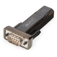 Digitus Adaptador en serie USB 2.0 negro, USB 2.0, D-Sub 9 Male, Negro