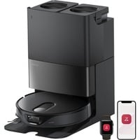 Roborock Qrevo Slim 0,22 L Negro, Robot aspirador negro, Sin bolsa, Negro, Alrededor, Bolsa para el polvo, 0,22 L, 67 dB