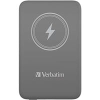 Verbatim Charge 'n' Go Polímero de litio 10000 mAh Cargador inalámbrico Gris, Banco de potencia gris, 10000 mAh, Polímero de litio, Quick Charge 3.0, Cargador inalámbrico, Gris