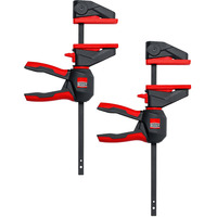 BESSEY Sargento de una mano con mango giratorio S, Gato negro/Rojo