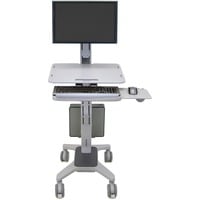 Ergotron WorkFit-C Single LD, estación de trabajo móvil para estar y sentarse, Mesa de trabajo gris