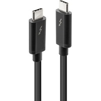 Lindy 41557 cable Thunderbolt 2 m 20 Gbit/s Negro negro, Masculino, Masculino, 2 m, Negro, 20 Gbit/s, 4096 x 2160 Pixeles