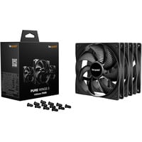 be quiet! Pure Wings 3 140mm | PWM Triple Pack Carcasa del ordenador Ventilador 14 cm Negro 3 pieza(s) negro, Ventilador, 14 cm, 1200 RPM, 97,5 m³/h, Negro