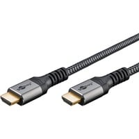 goobay Plus Cable HDMI de alta velocidad con Ethernet, 4K @ 60Hz gris