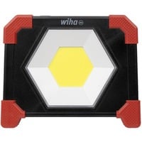 Wiha Proyector de obra a batería 30 vatios, Foco de obra negro/Rojo