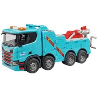 bruder Scania Super 560R camión de rescate y remolque con módulo de luz y sonido, Automóvil de construcción 
