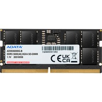 ADATA AD5S56008G-S módulo de memoria 8 GB 1 x 8 GB DDR5, Memoria RAM negro, 8 GB, 1 x 8 GB, DDR5, 5600 MHz, 262-pin SO-DIMM
