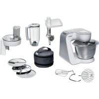 Bosch MUM58231 robot de cocina 1000 W 3,9 L Blanco blanco/Plateado, 3,9 L, Blanco, 3 discos, Acero inoxidable, Plástico, Acero inoxidable, 1000 W