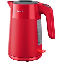 Bosch TWK2M164 tetera eléctrica 1,7 L 2400 W Negro, Gris, Rojo, Hervidor de agua rojo, 1,7 L, 2400 W, Negro, Gris, Rojo, Plástico, Indicador de nivel de agua, Protección contra sobrecalentamiento