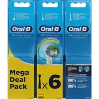 Braun Precision Clean 80339528 cepillo de cabello 6 pieza(s) Blanco, Cabezal de cepillo blanco, 6 pieza(s), Blanco, CleanMaximiser, Alemania, Oral-B, 32,7 g
