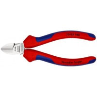 KNIPEX 70 05 140, Alicates de corte rojo/Azul