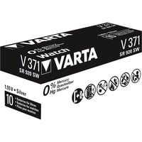 Varta V371 Batería de un solo uso SR69 Óxido de plata plateado, Batería de un solo uso, SR69, Óxido de plata, 1,55 V, 1 pieza(s), 44 mAh