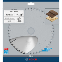 Bosch 2 608 640 432 no categorizado, Hoja de sierra Madera, 21,6 cm, 3 cm, 1,4 mm, 2 mm, ATB (Biselado alterno)
