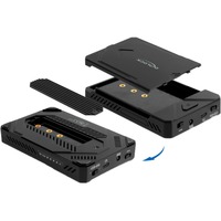 DeLOCK Carcasa USB Type-C para 1 x M.2 NVMe SSD + 1 x 2,5″ SATA SSD / HDD, Caja de unidades negro
