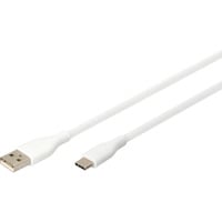 Digitus Cable de conexión USB 2.0 de silicona USB-A > USB-C blanco