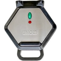 Unold Bobby 1 barquillo(s) 700 W Negro, Plata, Gofrera acero fino/Negro, 1 barquillo(s), Hexagonal, Negro, Plata, Plástico, Acero inoxidable, 0,7 m, Negro