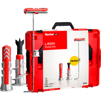 fischer Acción L-BOXX 102 DuoLine, Pasador gris claro/Rojo