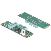 DeLOCK Convertidor M.2 Key B+M conector > 4 x USB 5 Gbps Tipo-A, Ampliación de interfaces 
