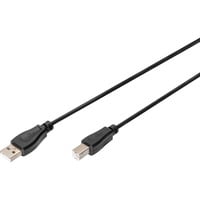 Digitus Cable de conexión USB 2.0 USB-A (conector) > USB-B (conector) negro