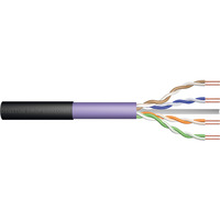 Digitus Cable de enterramiento simplex Cat.6 U/UTP profesional, Eca, cubierta de PE violeta/Negro