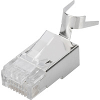 Digitus Conectores modulares CAT.6a para cable redondo, apantallados, 100 piezas, Enchufe 