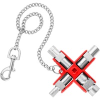 KNIPEX Llave universal 00 11 06, Llave de tubo plateado/Rojo