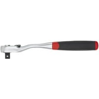 Wiha Carraca reversible 1/2", botón pulsador y seguro de bolas negro/Rojo