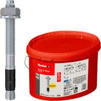 fischer Anclaje de perno FAZ II Plus 12/10 en cubo, Pasador plateado