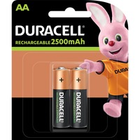 Duracell 5000394056978 pila doméstica Batería recargable AA Batería recargable, AA, 2 pieza(s), 2400 mAh, Multicolor, Ampolla