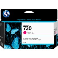 HP Cartucho de tinta DesignJet 730 magenta de 130 ml Rendimiento estándar, Tinta a base de colorante, 130 ml, 1 pieza(s)