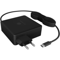 ICY BOX IB-PS101-PD Negro Interior, Cargador negro, Interior, Corriente alterna, 20 V, 1,8 m, Negro