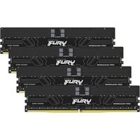 Kingston FURY FURY 128GB 5600MT/s DDR5 ECC Reg CL36 DIMM (Kits de 4) Renegade Pro XMP, Memoria RAM negro, 128 GB, 4 x 32 GB, DDR5, 288-pin DIMM, Negro