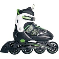 Muuwmi Patines en línea infantiles ajustables Talla 33-36 verde/Negro