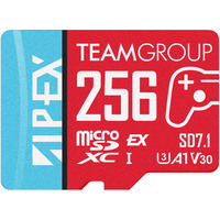 Team Group APEX SD7.1 256 GB SDXC, Tarjeta de memoria rojo/Azul