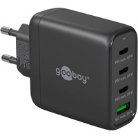 goobay Cargador rápido USB-C multipuerto, PD, GaN, 68 vatios negro