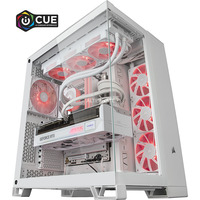 ALTERNATE Custom PC Series • iCUE Red Ice Madness Gaming-PC blanco/Transparente