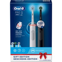 Braun Oral-B Pro 3 3900 Gift Edition, Cepillo de dientes eléctrico blanco/Negro
