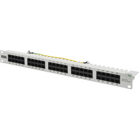 Digitus Panel de parcheo CAT 3 ISDN, sin blindaje, 50 puertos, Patch Panel gris