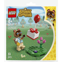LEGO Animal Crossing Tom Nook y regalo con globo, Juegos de construcción 