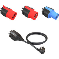 NRGkick Set de adaptadores de enchufe 32A estándar (UE) 16A, 32A, con toma de tierra negro
